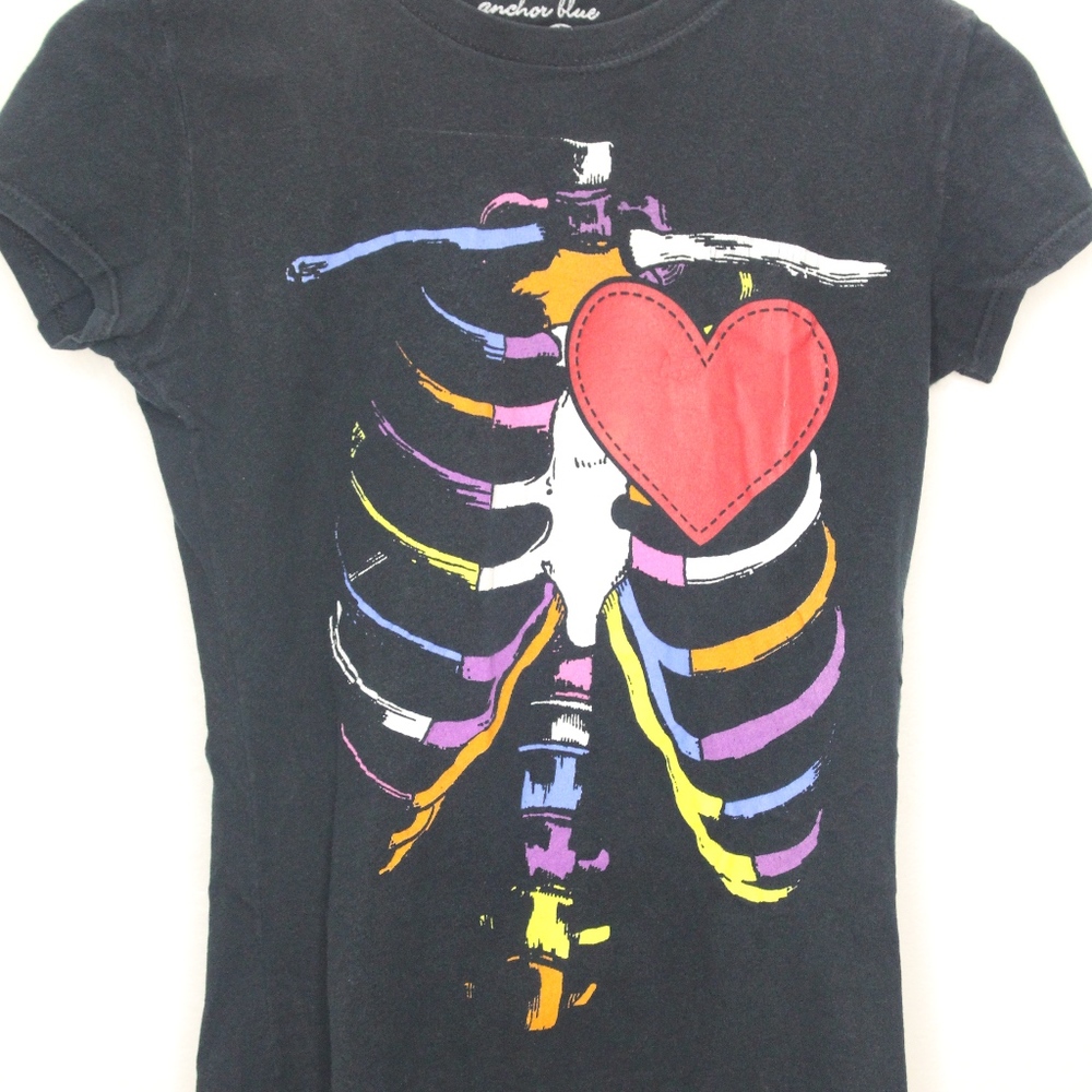 Anchor Blue Skeleton Top (S)